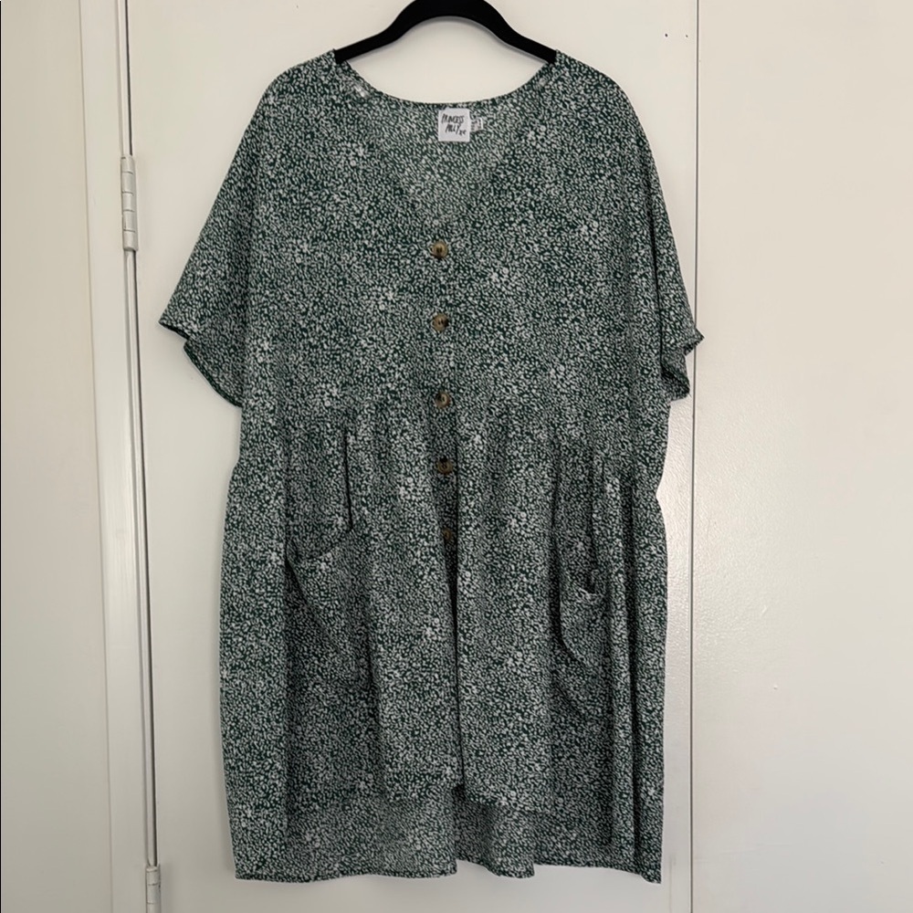 Princess Polly Green and White Mini Dress